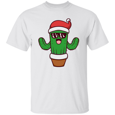 Christmas Cactus, Cactus In Flowerpot, Cactus Wear Sunglasses, Merry Christmas, Trendy Chrismas Unisex T-Shirt