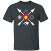 Denver Colorado, Snowboarding Direction, Sun Snow And Mountain Unisex T-Shirt