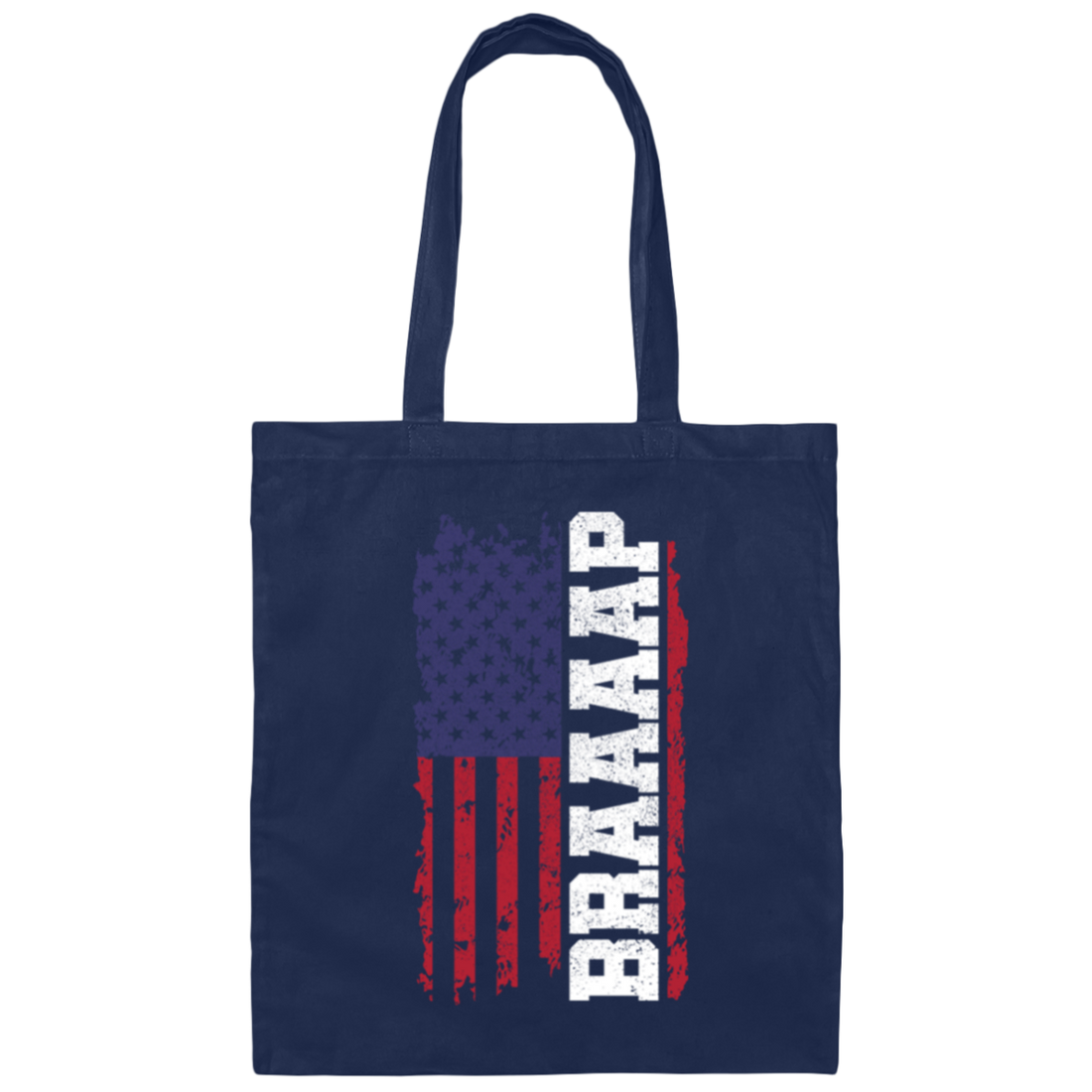 Braap - Motocross Dirt Bike, Enduro Patriotic, American Flag Canvas Tote Bag