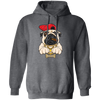 Funny Cartoon Hip Hop Pug Dog, Pug Love Gift, Cool Pug, Rich Pug Pullover Hoodie