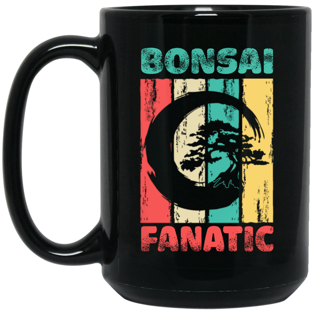 Bonsai Fanatic Retro, Vintage Bonsai, Bonsai Lover, Best Bonsai Gift Black Mug