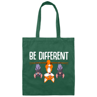 Saying Be Different, Cute Forest Animal, Hanging Fox Bat Gift Canvas Tote Bag