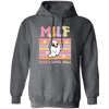 Milf Boo, Man I Love Fall, Groovy Boo, Cute Boo Pullover Hoodie