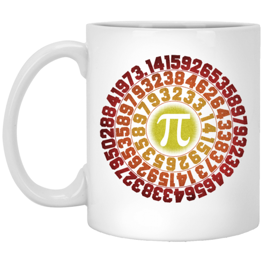 Captain Pi Retro, Pi Day Math Gift, Love Pi, Best Of Pi, Like A Sun White Mug