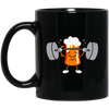 Beer Workout, Funny Beer Lover, Beer Love Gift, Beer Do Exercise Black Mug