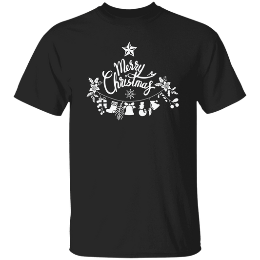 Merry Christmas Silhouette, Christmas Bell, Christmas Flower, Merry Christmas, Trendy Christmas Unisex T-Shirt