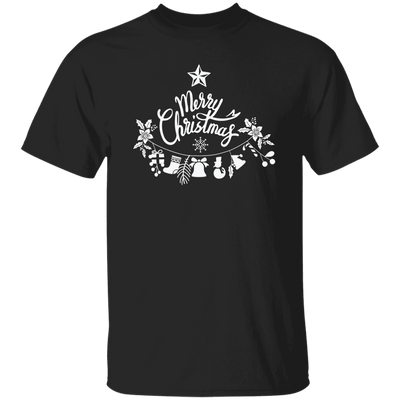 Merry Christmas Silhouette, Christmas Bell, Christmas Flower, Merry Christmas, Trendy Christmas Unisex T-Shirt