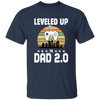 Leveled Up To Dad 2.0, Retro Father's Day, Love Daddy, Vintage City Unisex T-Shirt