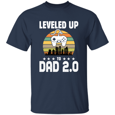 Leveled Up To Dad 2.0, Retro Father's Day, Love Daddy, Vintage City Unisex T-Shirt