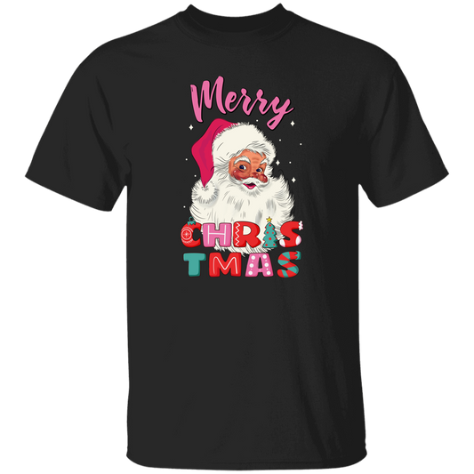 Cute Santa, Pinky Santa, Glance Santa Claus, Santa Face, Merry Christmas, Trendy Christmas Unisex T-Shirt