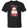 Cute Santa, Pinky Santa, Glance Santa Claus, Santa Face, Merry Christmas, Trendy Christmas Unisex T-Shirt