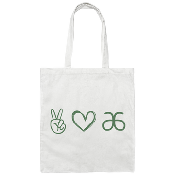 Peace Gift, Love Peace Arbonne, Bon Babe, Fizz Sticks Canvas Tote Bag