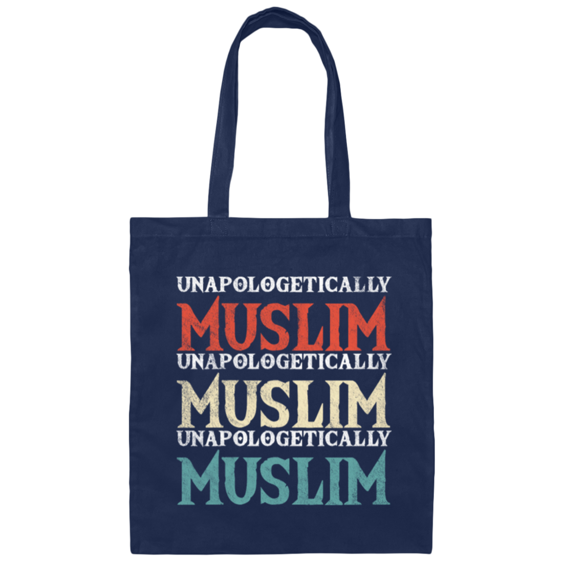 Retro Unapologetically Muslim Islam Allah Mosque Gift Canvas Tote Bag