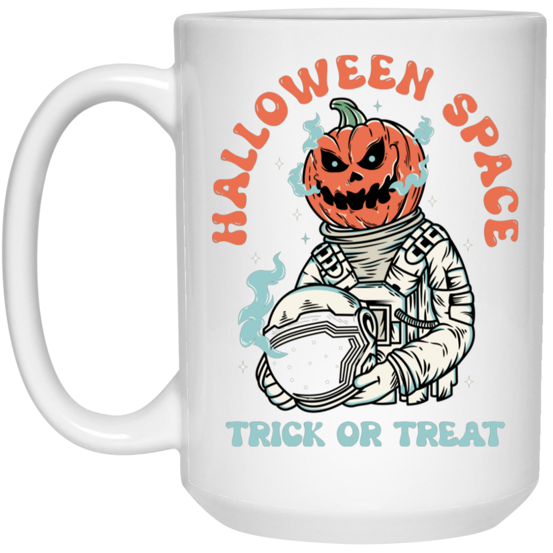 Halloween Space, Trick Or Treat, Astronaut Halloween White Mug