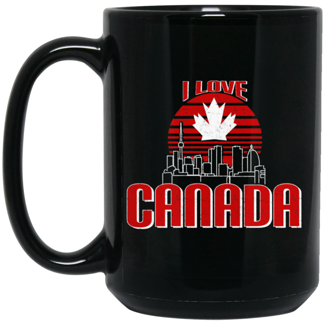 Canada Love, Vancouver, Maple Leaf, Love Canada, Best Country Black Mug
