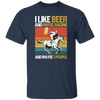 Retro Beer Lover, I Like Beer And Horse Racing And Maybe 3 People Unisex T-Shirt