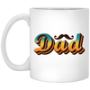 Retro Gift For Dad, With Black Beard, Father's Day Gift White Mug