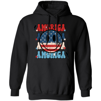 America, American Smiley, Smile Icon, America Smile Pullover Hoodie