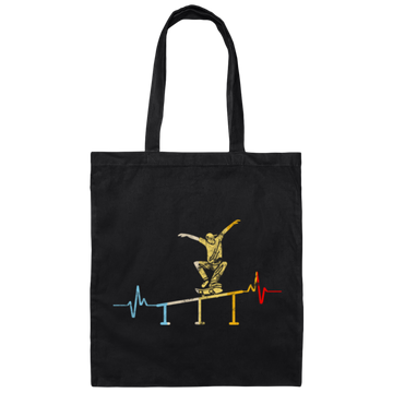 Vintage Skateboard Gift Skateboarding Street Canvas Tote Bag