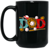 Dad Lover, Father's Day Gift, Love Baseball, Baseball team Black Mug