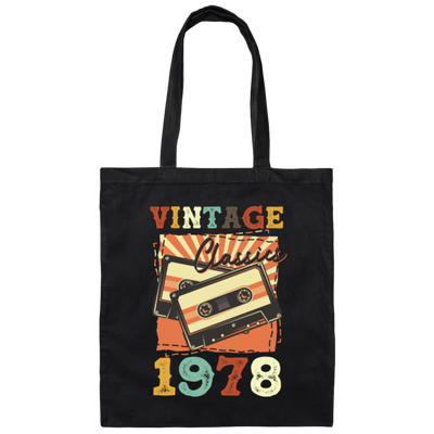 Vintage 1978, Birthday 1978 Retro, Classic Birthday Gift, Best Of 1978 Canvas Tote Bag