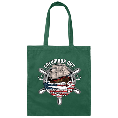 Columbus Day Gift For Columbus Lover Retro Style Columbus Canvas Tote Bag