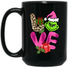 Love Grinch, Pink Grinch, Funny Love Grinch, Trendy Grinch, Merry Christmas, Trendy Christmas Black Mug