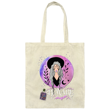 Beware, Mystery Girl, Love The Moon And Stars, Blink Background Canvas Tote Bag
