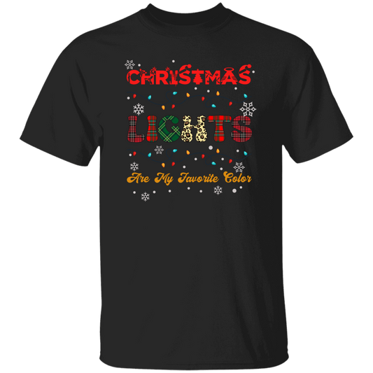 Christmas Lights Are My Favorite Color, Retro Christmas Unisex T-Shirt