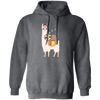 Sloth Laying On Llama, Sloth Sleeping, Cute Llama Pullover Hoodie