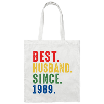 Bes  Husband Since 1989, Wedding Gift, 1989 Anniversary Gift Canvas Tote Bag