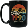 Vintage 1990, 1990 Birthday, 1990 Limited Edition, 1990 Retro Black Mug