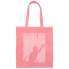 Cat Is Playing With The Binarycode, Kawaii Cat, Love Cat, Love Binarycode Canvas Tote Bag