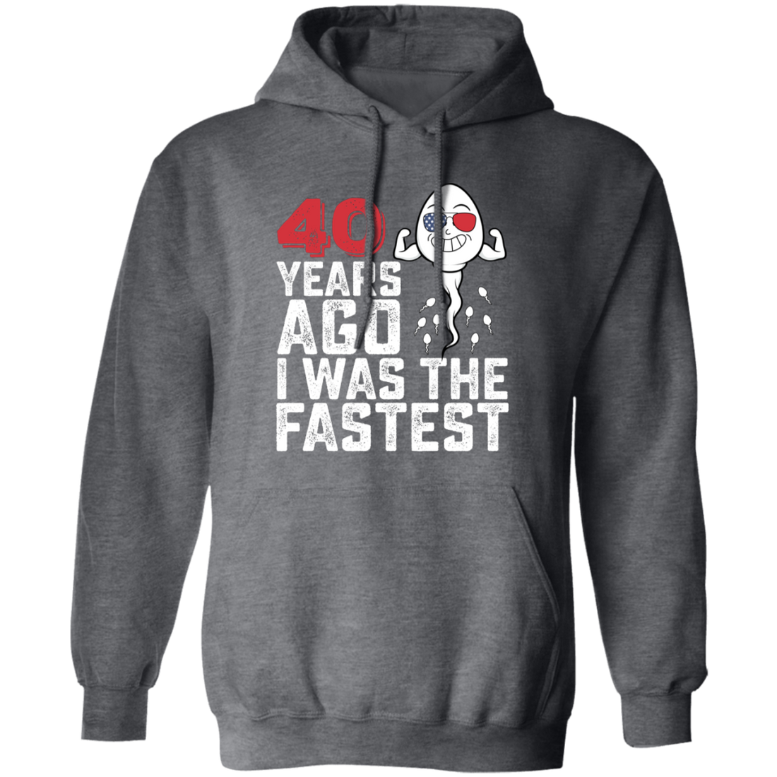 Funny Me I Was The Fastest, Funny 40 Years Old Pullover Hoodie