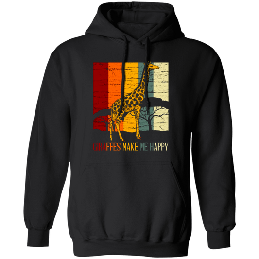 Giraffes Lover, Giraffes Make Me Happy, Animals Moutain Wild Farm Pullover Hoodie