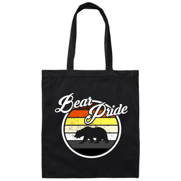 Bear Lover Gift, Bear Pride, Best Retro Bear, Bear Vintage Style Love Canvas Tote Bag