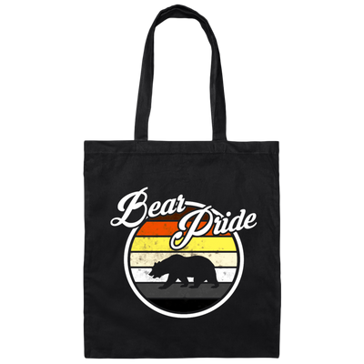 Bear Lover Gift, Bear Pride, Best Retro Bear, Bear Vintage Style Love Canvas Tote Bag