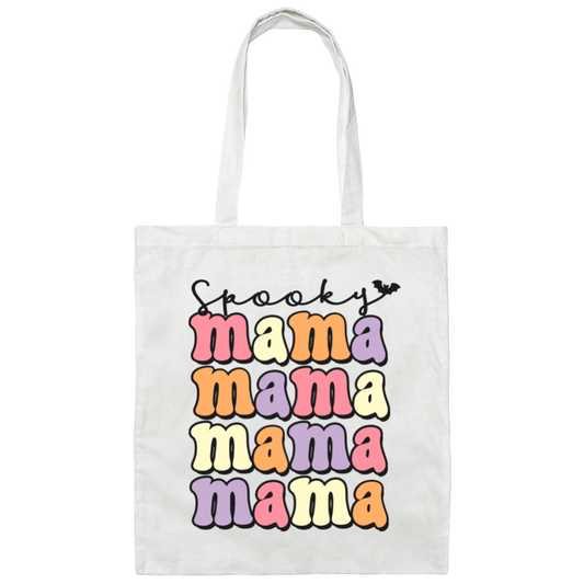Mama Day, Spooky Mama, Mother's Day, Groovy Mama Canvas Tote Bag