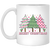 Pink Christmas, Christmas Tree, Pink Plaid Xmas Tree White Mug