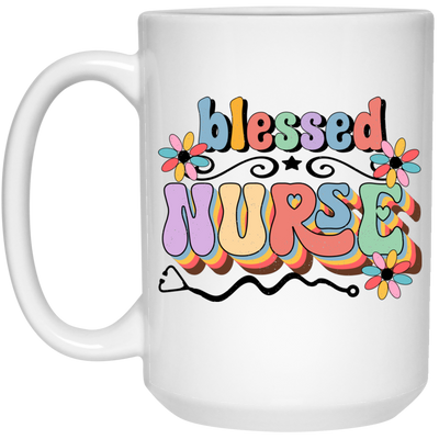 Blessed Nurse, Groovy Nurse, Groovy Blessed White Mug