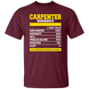 Fantastic Carpenter Ingredients, Carpenter Love Gift, Best Carpenter Unisex T-Shirt