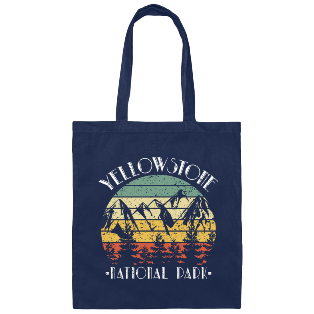 Vintage Yellowstone National Park Retro Canvas Tote Bag