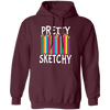 Pretty Sketchy, Color Pencils, Colorful, Sketching Pullover Hoodie