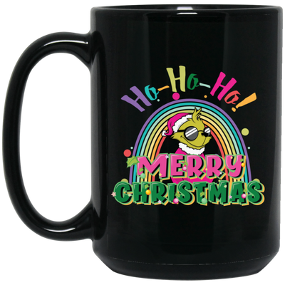 Ho Ho Ho, Grinch Christmas, Rainbow Christmas, Merry Christmas, Trendy Christmas Black Mug