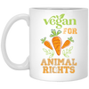 Love Carrot, Carrot Lover Gift, Vegan For Animal Right White Mug