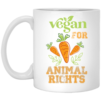 Love Carrot, Carrot Lover Gift, Vegan For Animal Right White Mug