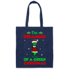 I'm Dreaming Of A Green Christmas, Funny Christmas, Merry Christmas, Trendy Chrismas Canvas Tote Bag