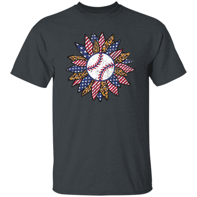 American Baseball, Sunflower Baseball, Leopard Sunflower-1 Unisex T-Shirt