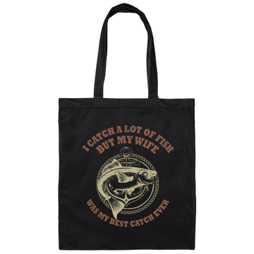 Fishing Rod Funny Fishing Angler Gift Canvas Tote Bag