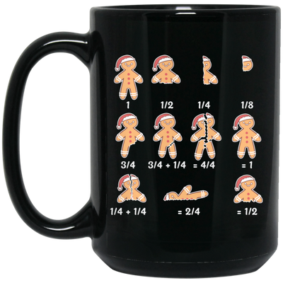 Cute Gingerbread, Funny Gingerbread, Merry Christ-math, Merry Christmas, Trendy Christmas Black Mug